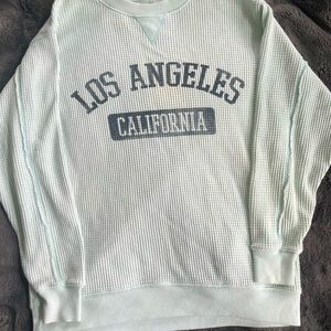Aerie waffle knit Los Angeles sweater